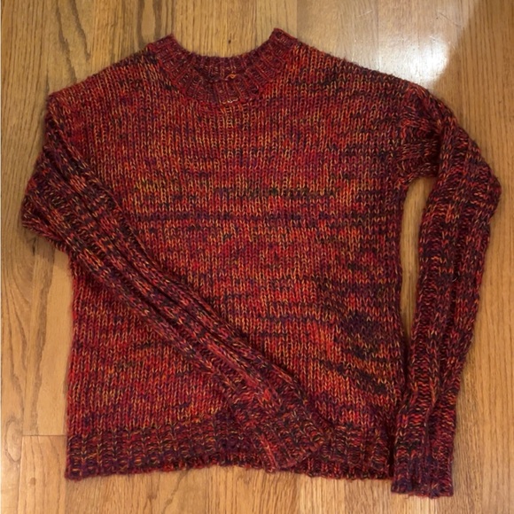 SHEIN Colorful Red Crewneck Sweater Size Small Worn Once. - Picture 2 of 6